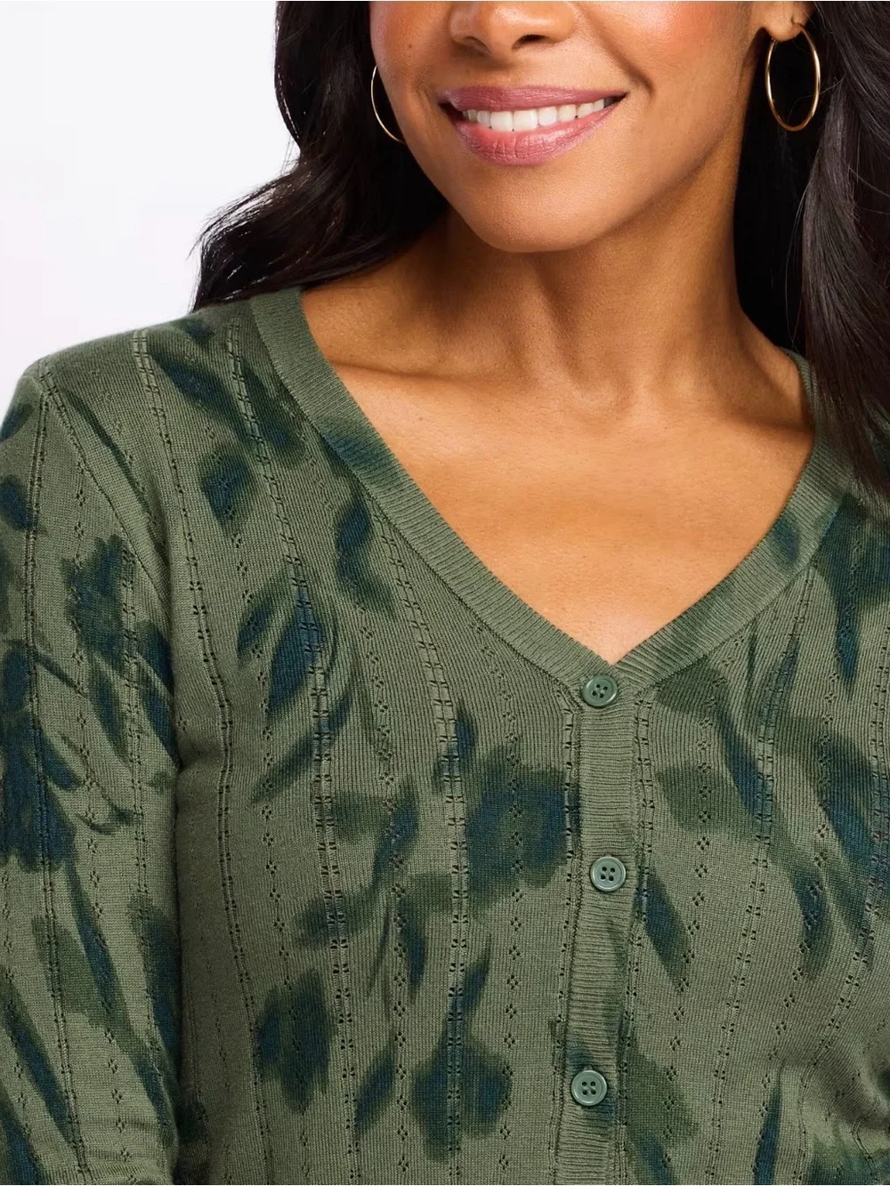 Daniel Rainn Luisa V Neck Cardigan Green Large NWT STITCH FIX